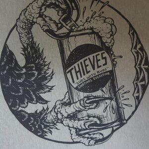 Gray Graphic T-Shirt As Thick As Thieves Large